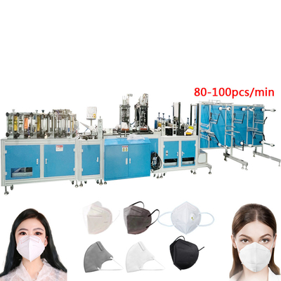 Global Warranty 100-120pcs/min Dongguan Kn95 mask machine manufacturer China n95 mask machine